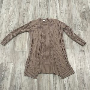 Woman’s mid thigh cardigan, size small
